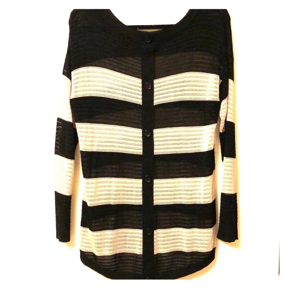AB Studio Striped Knit Top